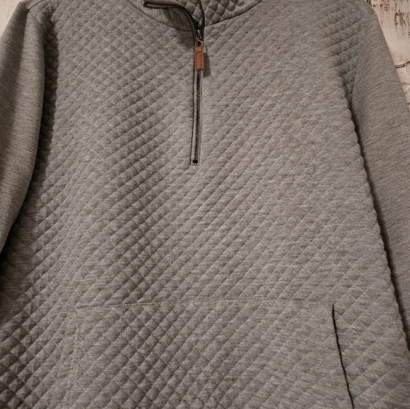 Womens Xl Comfy Gray Quilted Womens Pullover Sweater Textured Design Jeans - Picture 3 of 5